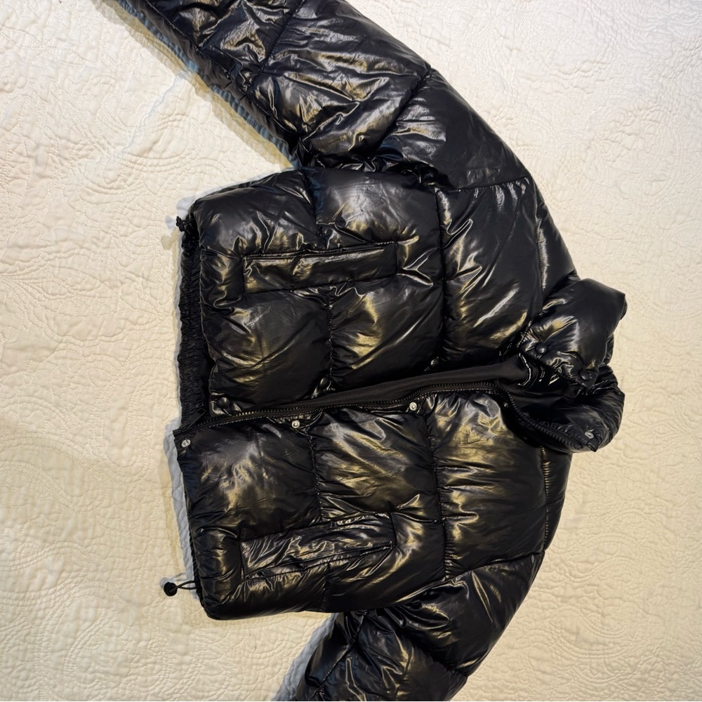 Zara Glossy Black Outerwear